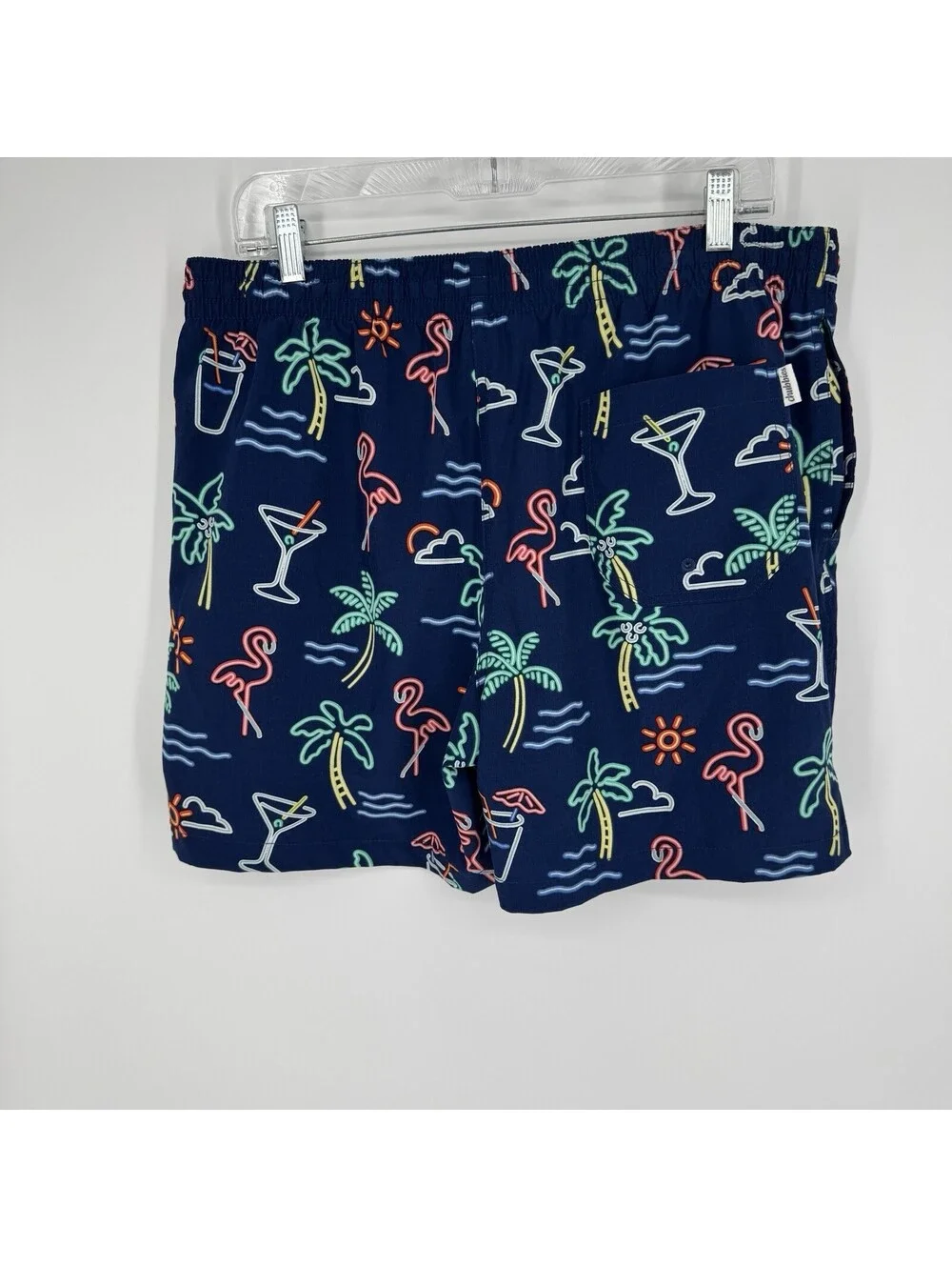 Chubbies Shorts Neon Lights 5” Classic Swim Trunks Flamingoes Palm Tree Men’s XL